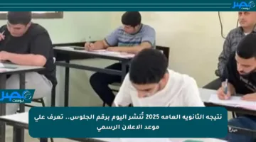 نتيجة الثانوية العامة 2025 تُنشر اليوم برقم الجلوس.. تعرف على موعد الإعلان الرسمي